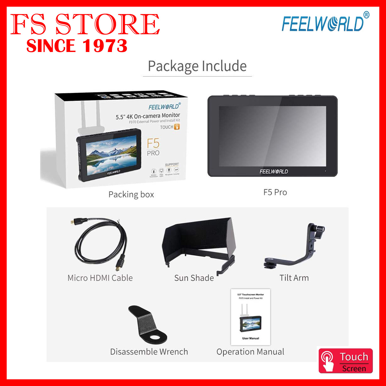 FEELWORLD 6 IN 4K ON-CAMERA MONITOR F5 PRO / FEELWORLD FW279 7 IN ...