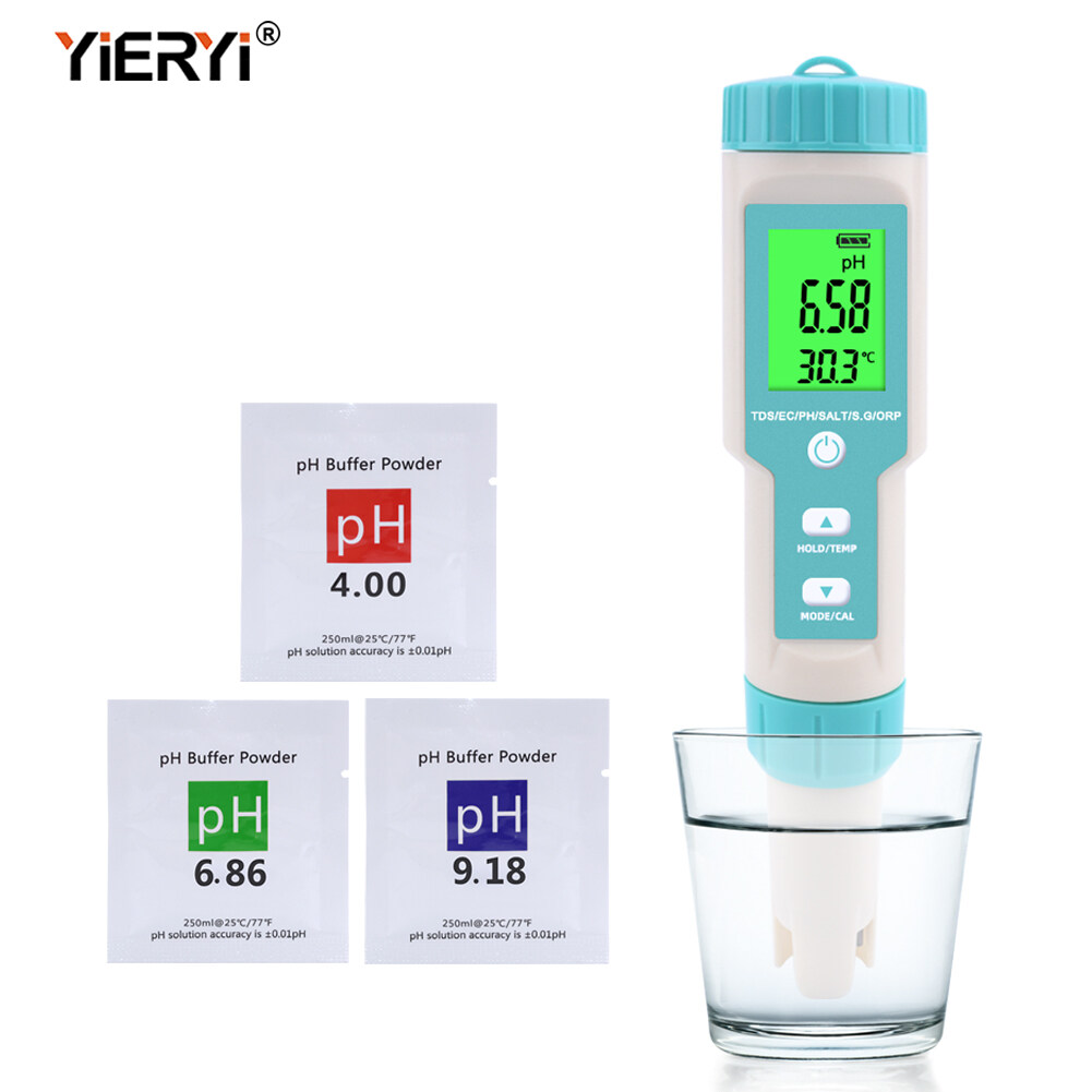 Rcyago C-600 7 In 1 Water Quality Tester Salinity   Ph   Tds   Ec   Orp 