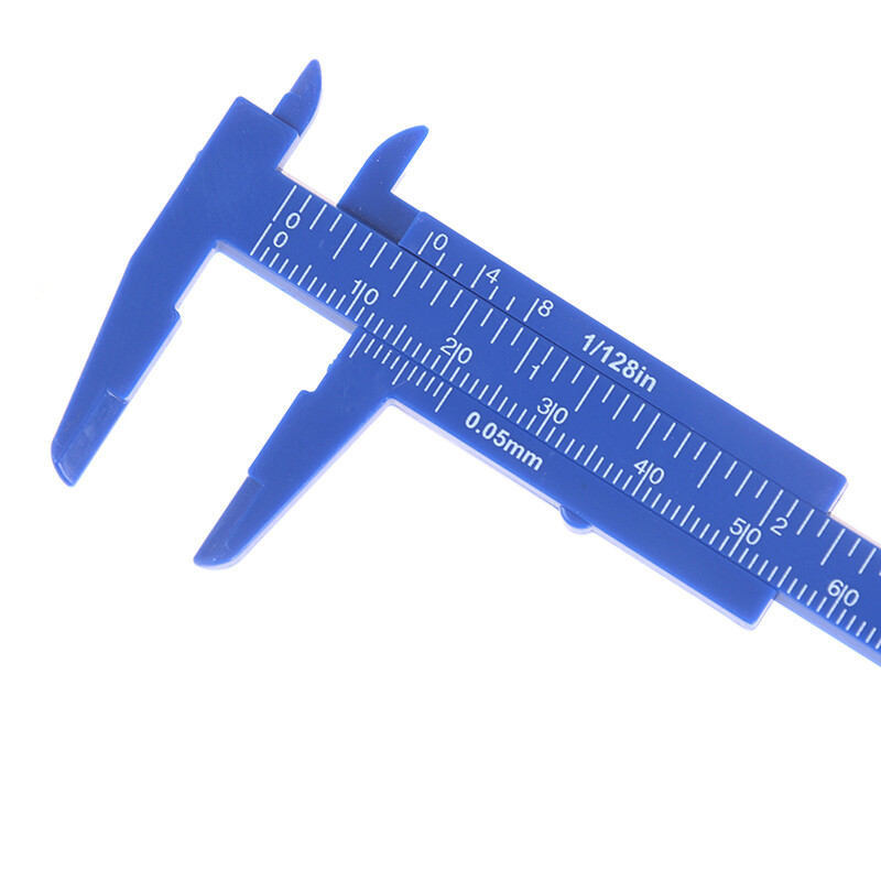 [Valitoo] 1pc Mini sliding vernier caliper plastic measure ruler gauge double scale 80mm