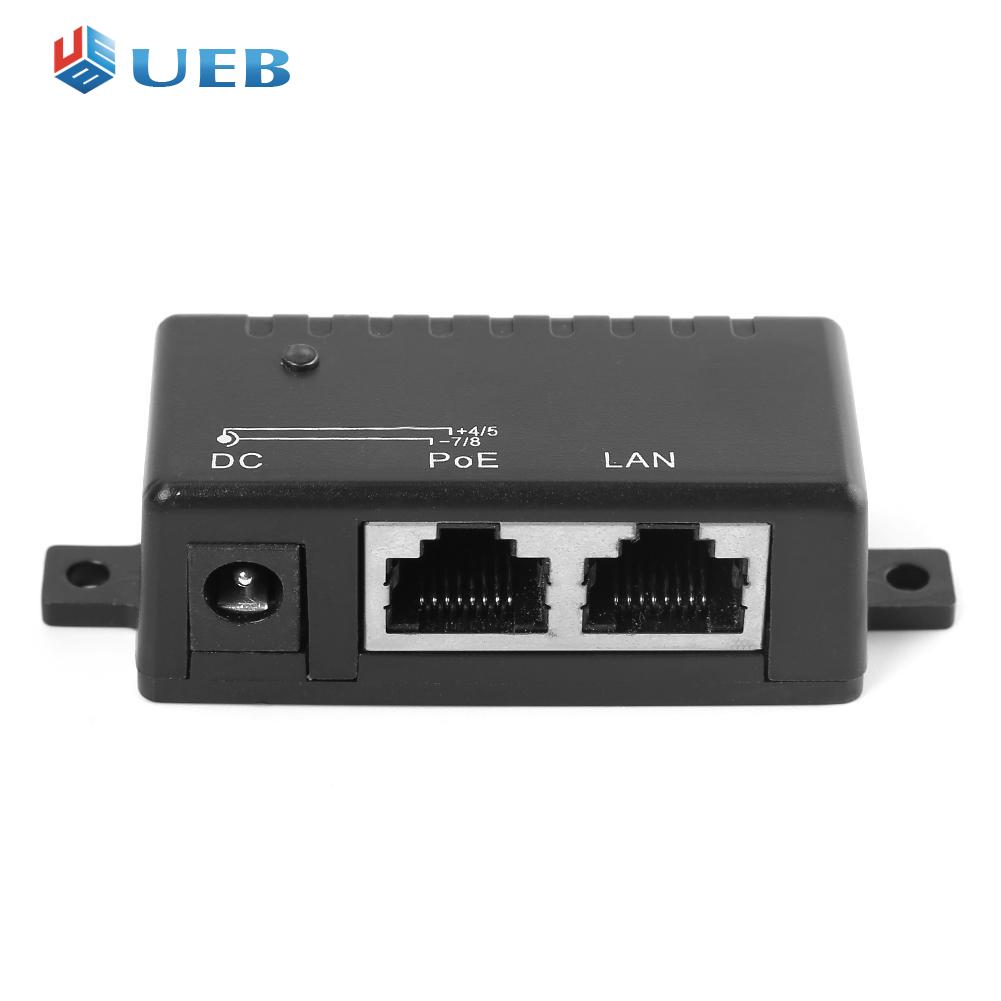 Dc12-48v bộ chia đầu phun poe 100mbps, phụ kiện mô-đun bộ chuyển đổi tường poe cho camera ip