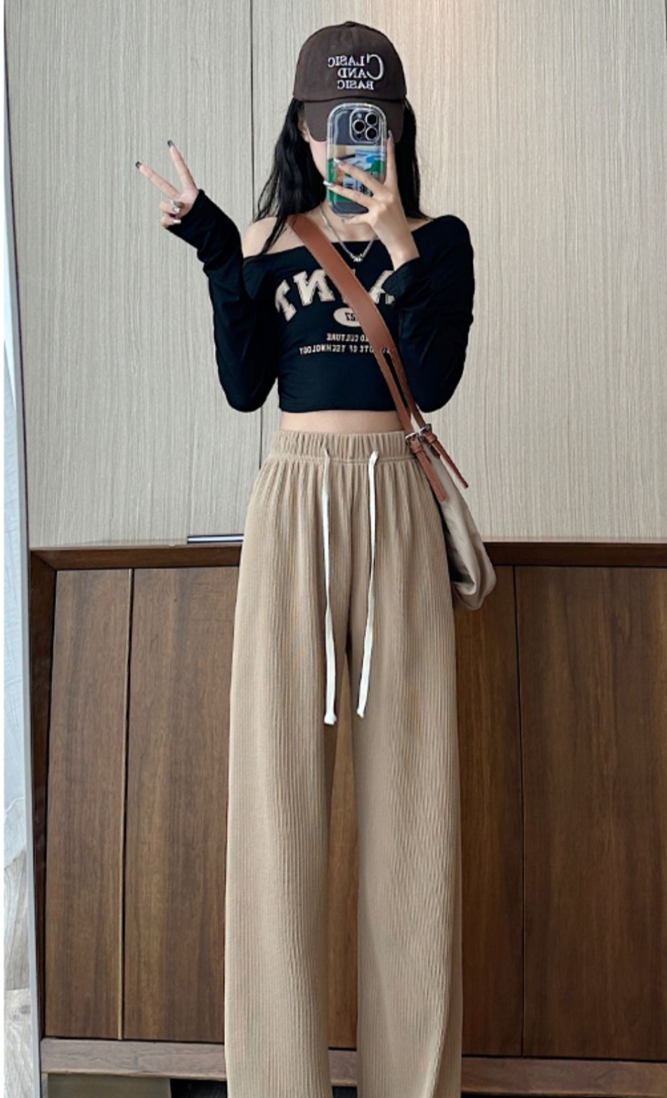 Quần nữ cạp cao quần ống rộng