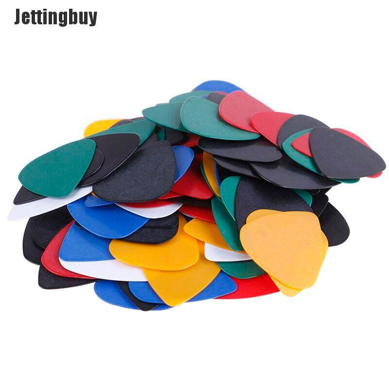 【Jettingbuy】 100PCS Acoustic Bulk Celluloid Electric Colored Smooth Guitar Pick Pick Plectrum