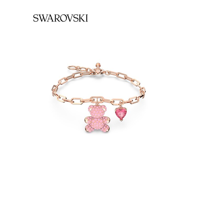 Swarovski Teddy Heart Bear Bracelet Girlfriend Gift