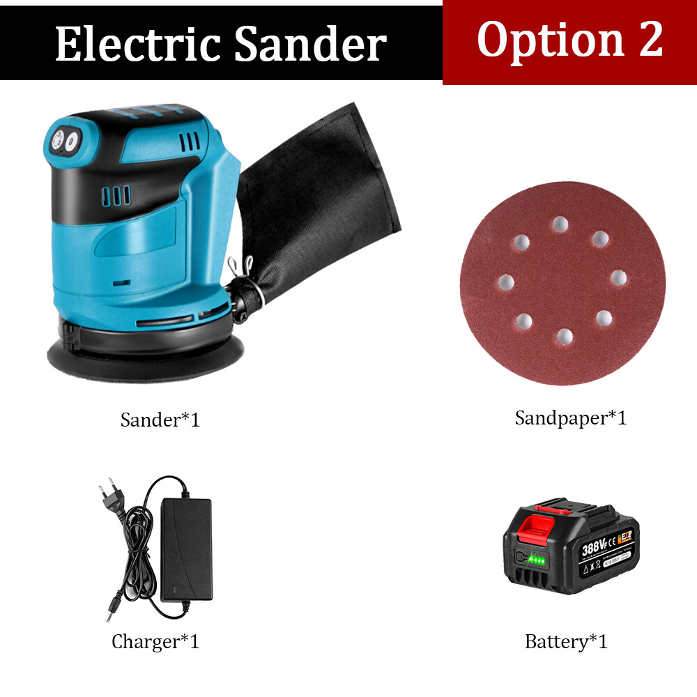 125mm 3 Speed Random Orbital Electric Sander Wood Grinder Polishing Grinding Sanding Machine for Makita 18V Battery Tool