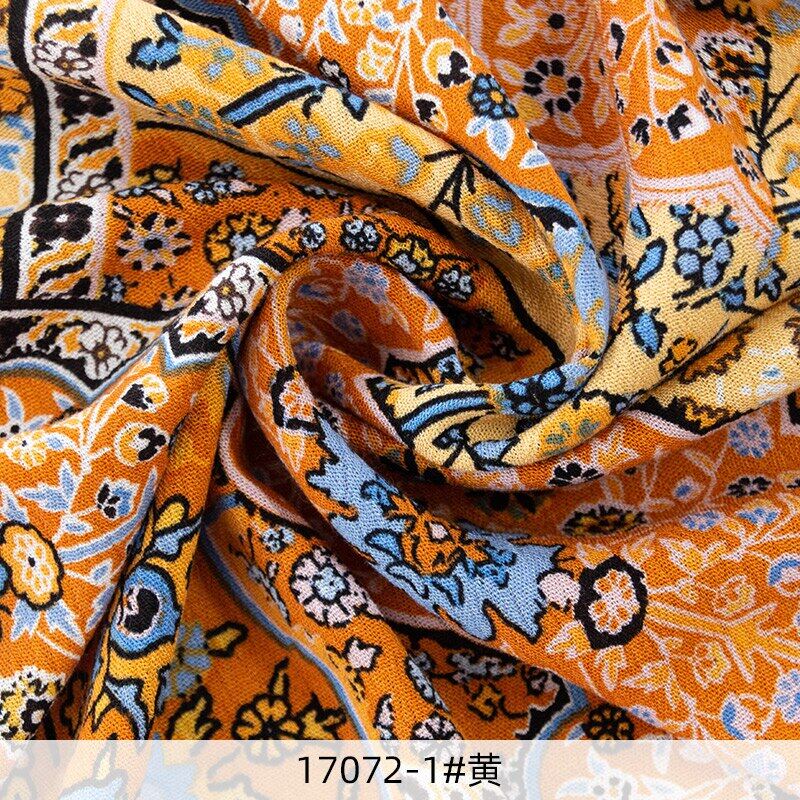 Thin Soft Moroccan Boho Print Fabric For Fashion Dress And Women's Clothing TJ2662-2