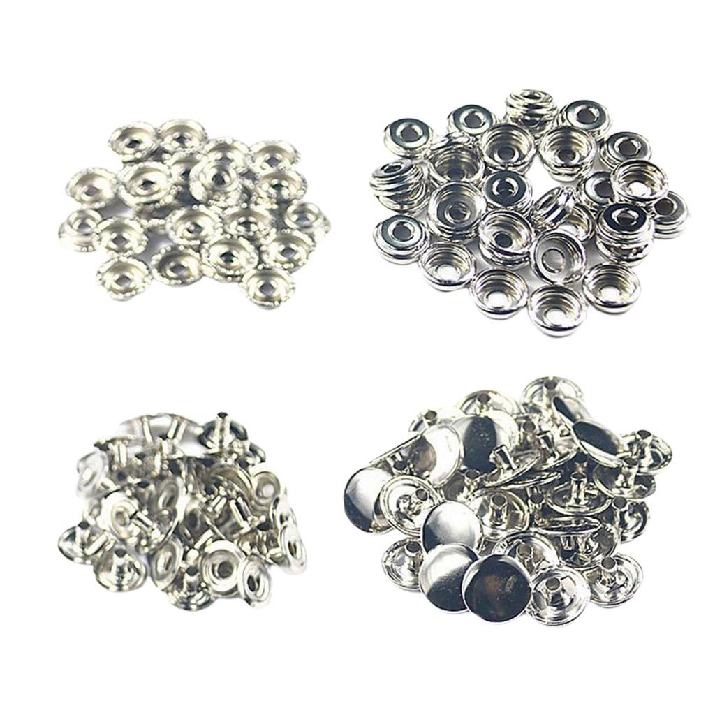 MagiDeal 50x Snap Chốt Bấm Nút Cho Áo Khoác Da Quần Jean Túi Mây