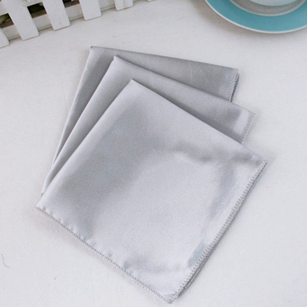 BolehDeals 10x Polyester Napkin Pocket Handkerchief Square Wedding Party Tableware 14 - Intl