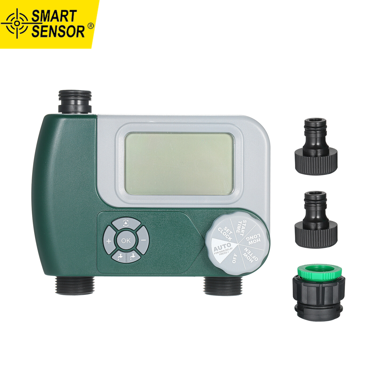 Programmable Digital Hose Faucet Timer Outdoor Operated Automatic Watering Sprinkler System Irrigation Controller with 2 Outlet for Garden Plants