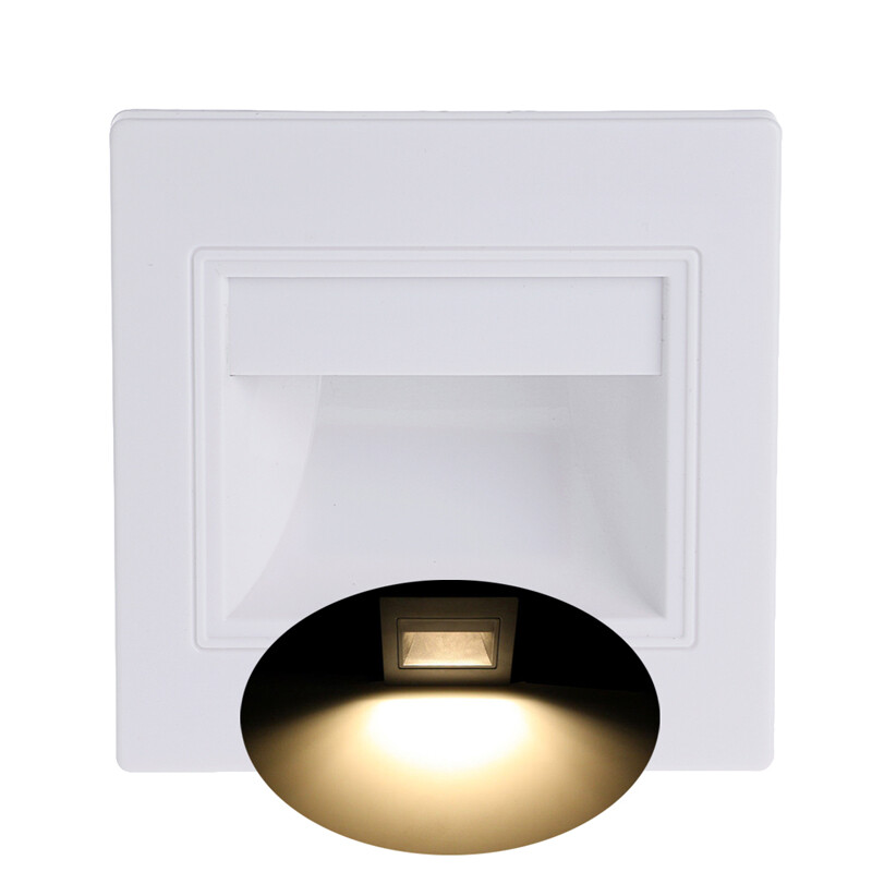 1.5W LED Recessed Light Pathway Path Stair Step Wall Garden Indoor Outdoor Lamp 100-240V AC 85mm