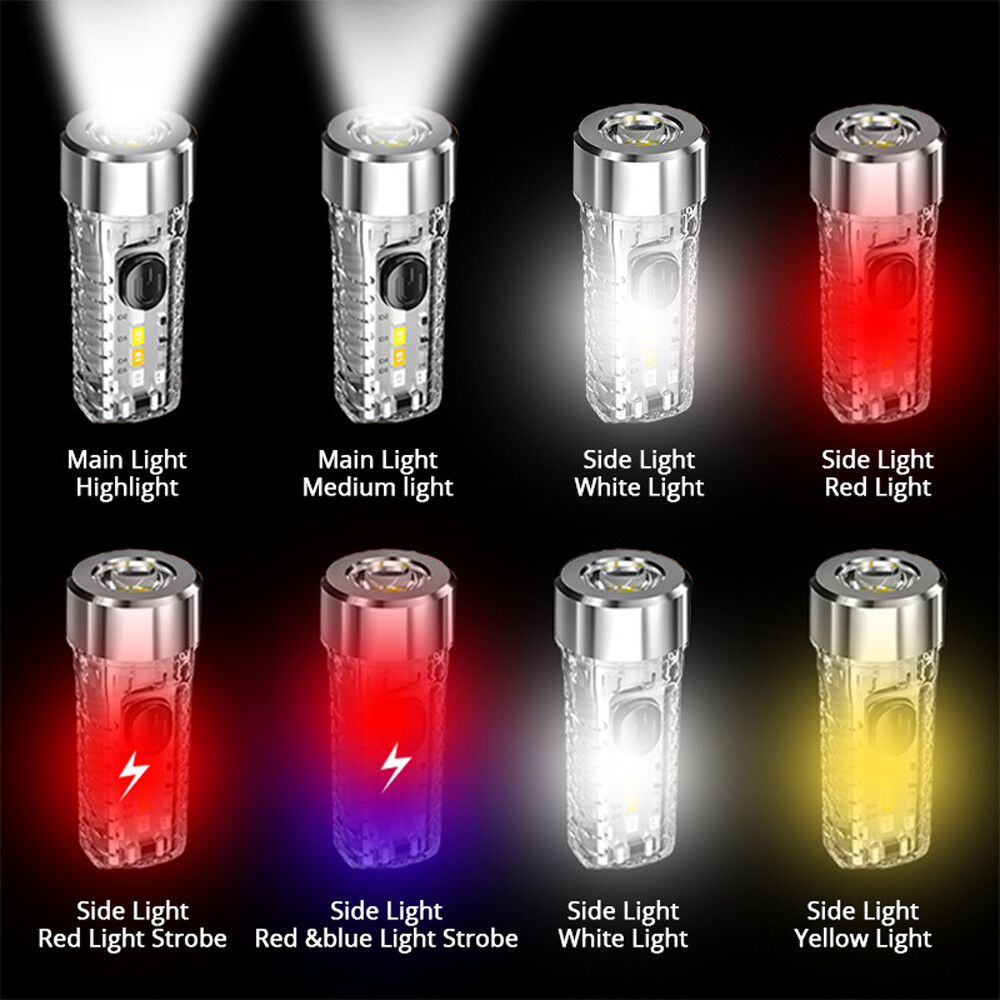 KKmoon Mini Multi-function High Brightness Keychain Flashlight Outdoor and Home-use Multi-modes Portable Flashlight Light-weight Keychain Light