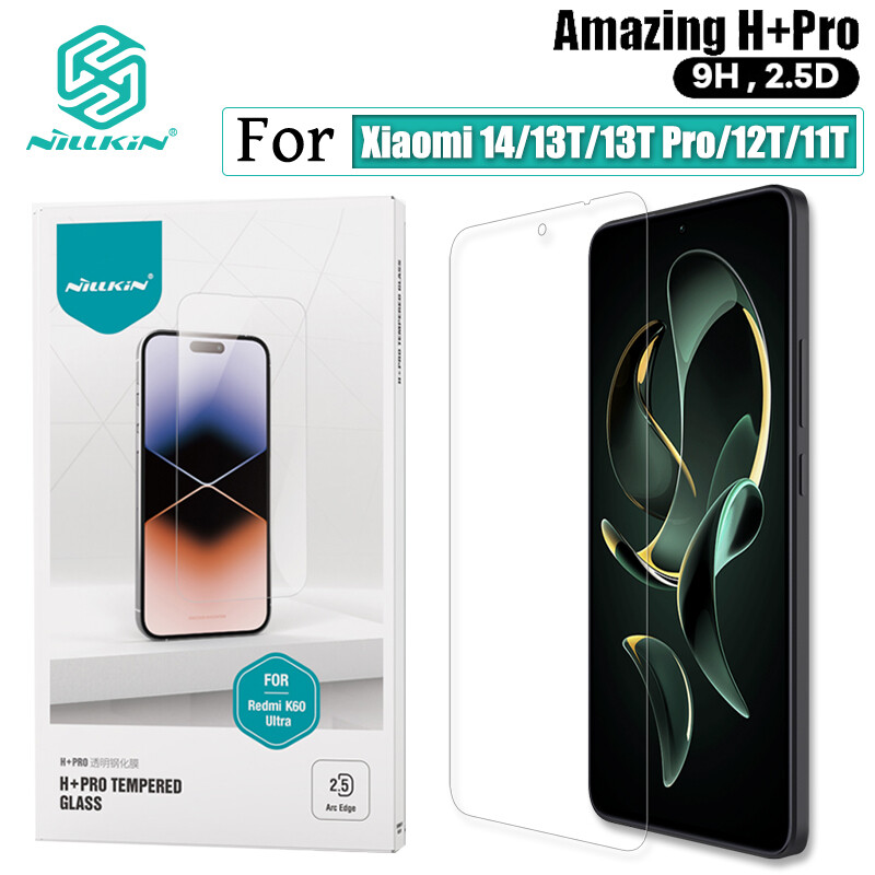 Nillkin Ultra Thin 9H Tempered glass for Xiaomi 14 13T 13T Pro 12T 12T Pro 11T 11T Pro Redmi K60 Ultra Screen Protectors H + Pro 0.22MM Anti-glare Explosion-Proof Protective Tempered Glass Film
