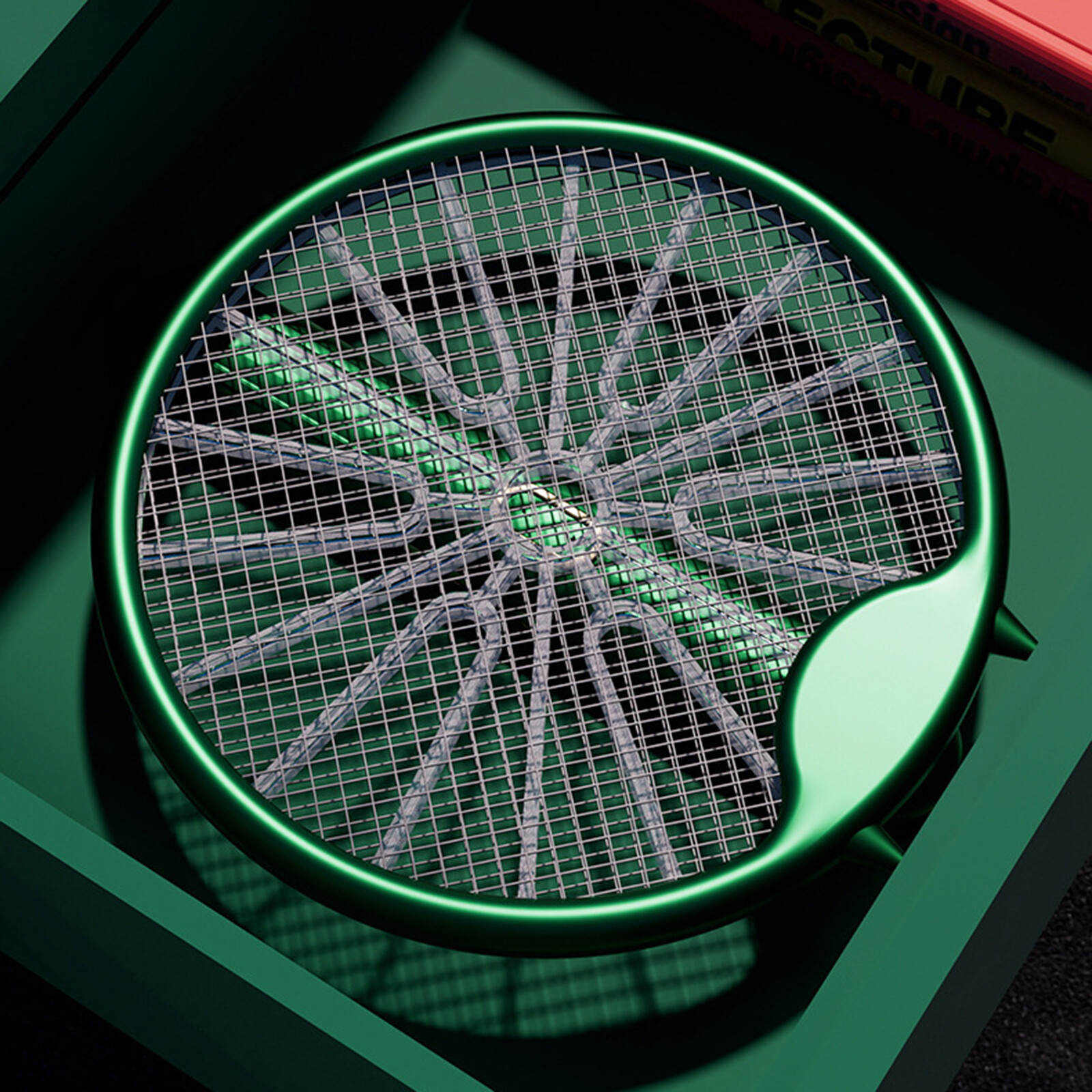 USB Mosquito Swatter Foldable UV Light Bug Zapper Racket Wall-mounted 800mAh Rotatable Rechargeable 5-Layer Safety Mesh Pest Control for Home Bedroom