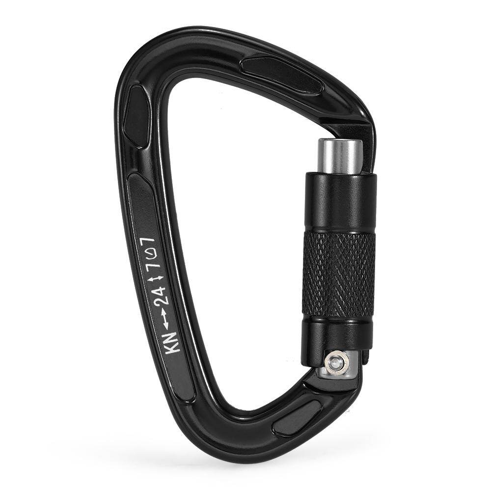 24KN Twist Locking Gate Carabiner Heavy Duty Auto Lock Carabiner Outdoor D-ring Buckle Climbing Rappelling Canyoning Hammock Locking Clip