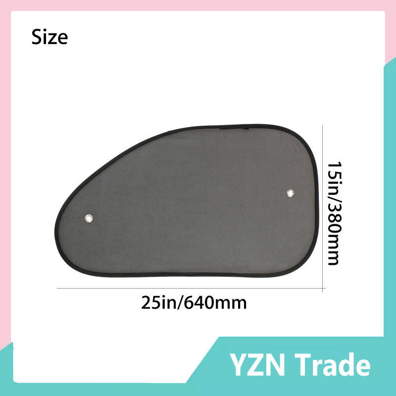 2pcs Car Window Screen Sun Shade Mesh Cover Windshield Sunshade Visor With Suction Cups Summer Auto Supplies