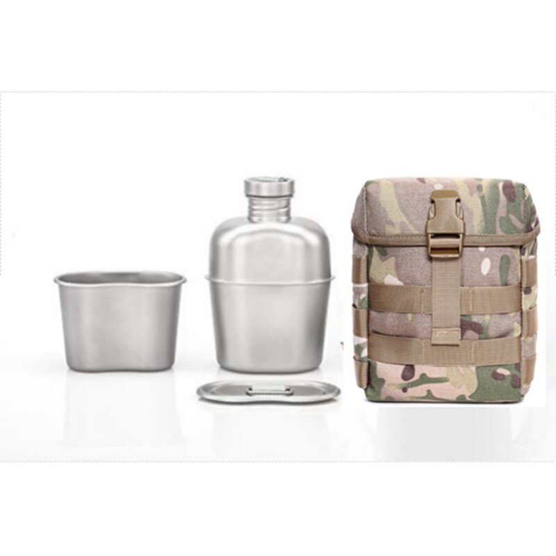 Bushcraftสายกระเป๋าE & Eสไตล์Molleฝาครอบโรงอาหารกล่องอาหารกลางวันอลูมิเนียมกระเป๋ากาต้มน้ำUs