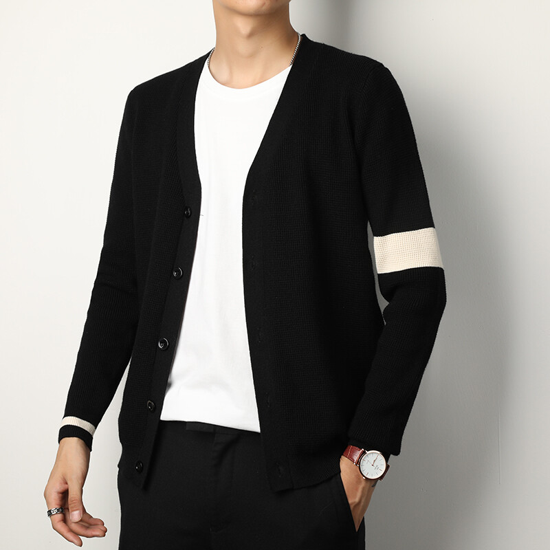BULUOLANDI Men Autumn Striped Buttons 