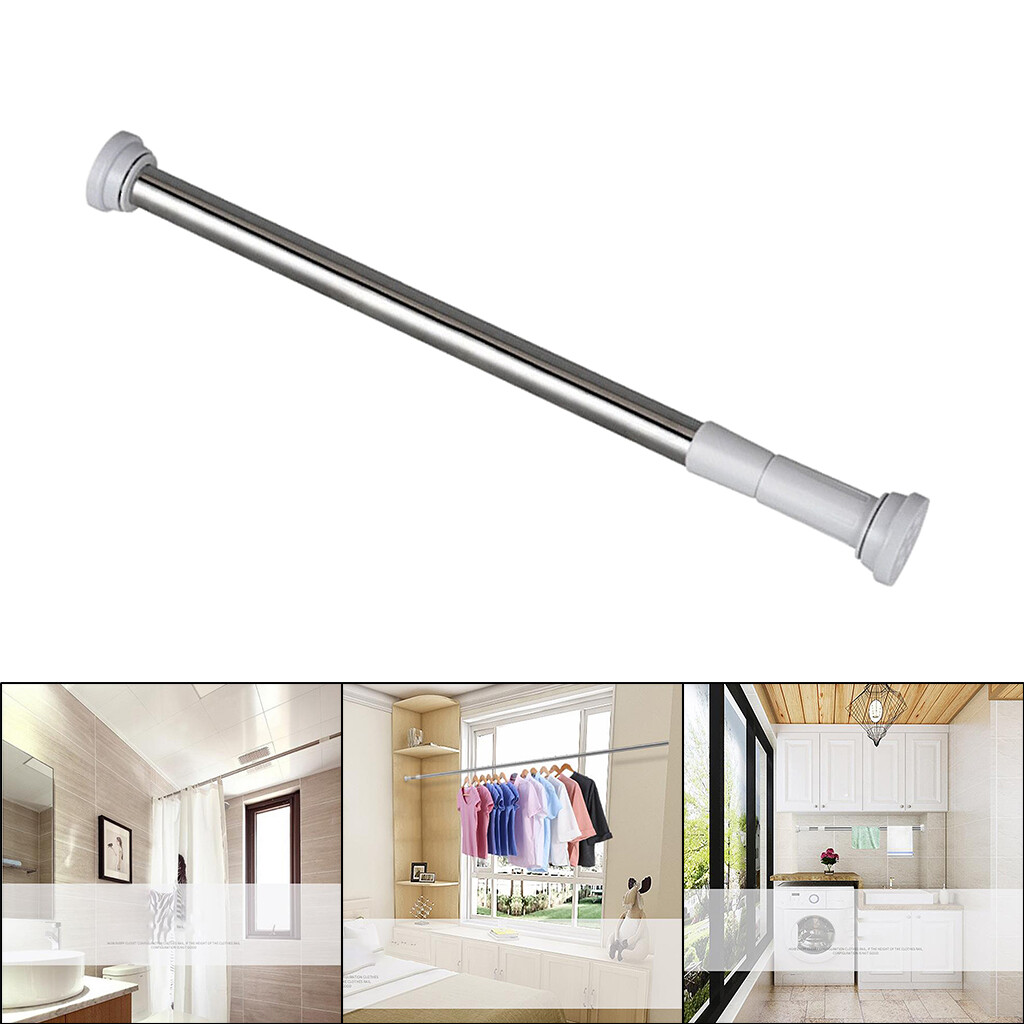 Baoblaze Rod Rail Spring Extendable Telescopic Tension Curtain Pole