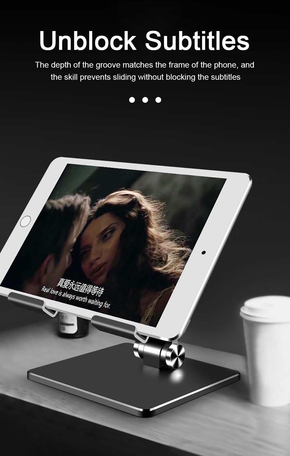 Tablet computer stand desktop bracket lazy folding aluminum alloy bracket for iPad Huawei Apple mobile phone holder