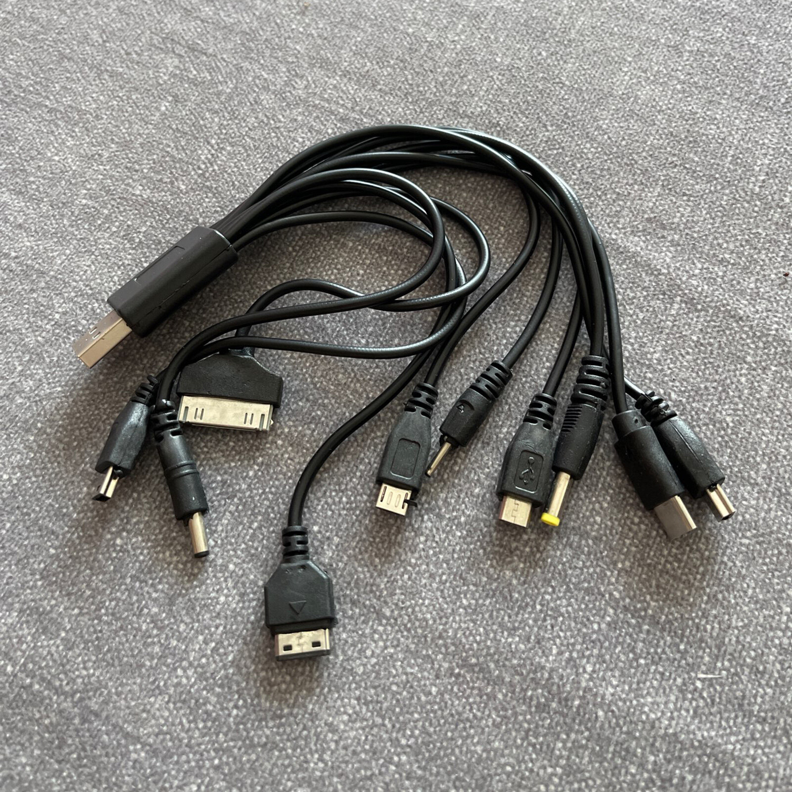 USB Data Cable 1 Drag 10 Multifunctional Plug Play Widely Compatible Charge USB Multi Charger Data Cord for Home USB Charging Cable