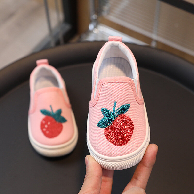 YADOU Children's canvas shoes boys and girls cloth shoes children's shoes baby kindergarten indoor shoes