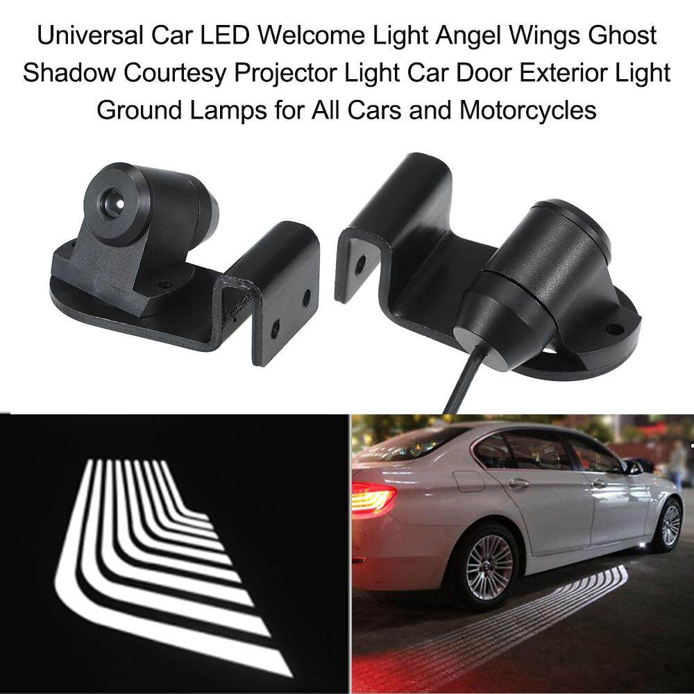 Blue LED Welcome Light Angel Wings Light Car Door Exterior Light Ghost Shadow Lights Compatiable with All Cars /& Motorcycles