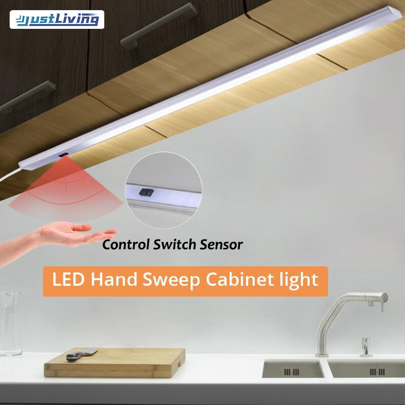 JustLiving Đèn LED Nhà Bếp Thông Minh Chạy Bằng USB 5V Đèn Cảm Biến Quét Tay Đèn Nền Độ Sáng Cao Cho Tủ Quần Áo Ngăn Kéo 30/40/50cm