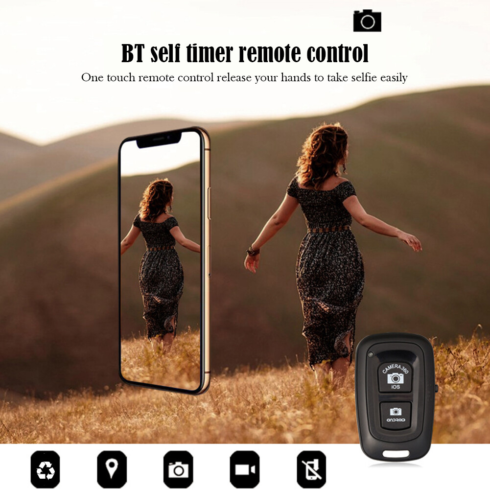 Bộ Điều Khiển Chụp Ảnh Tự Sướng Điện Thoại Tương Thích Bluetooth 2.4GHz, Bộ Chuyển Đổi Nút Nhả Cửa Trập Camera Không Dây