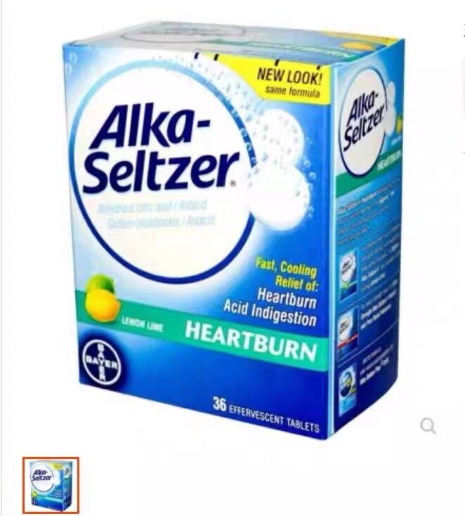 Alka Seltzer Soda Effervescent Tablets Weak Alkaline Effervescent