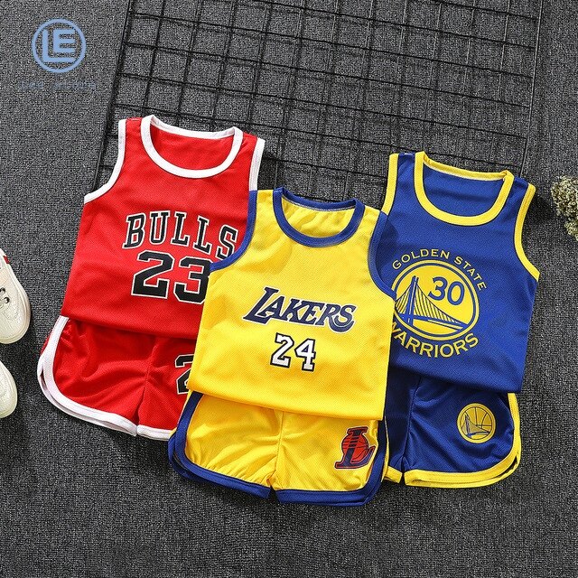 LSชุดกีฬาลำลองของเด็ก,ชุดเสื้อกล้ามและกางเกงขาสั้น