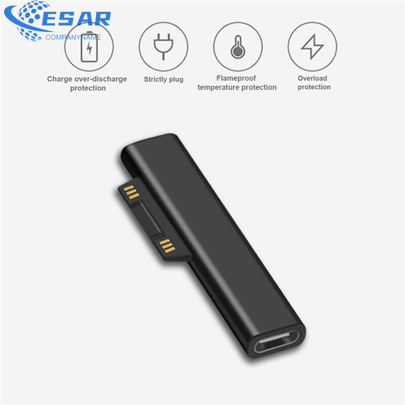 Bộ Chuyển Đổi Sạc Usb Type-C Bộ Chuyển Đổi Nguồn Tương Thích Cho Microsoft Surface Pro8/9/7/6/5/4/Book3