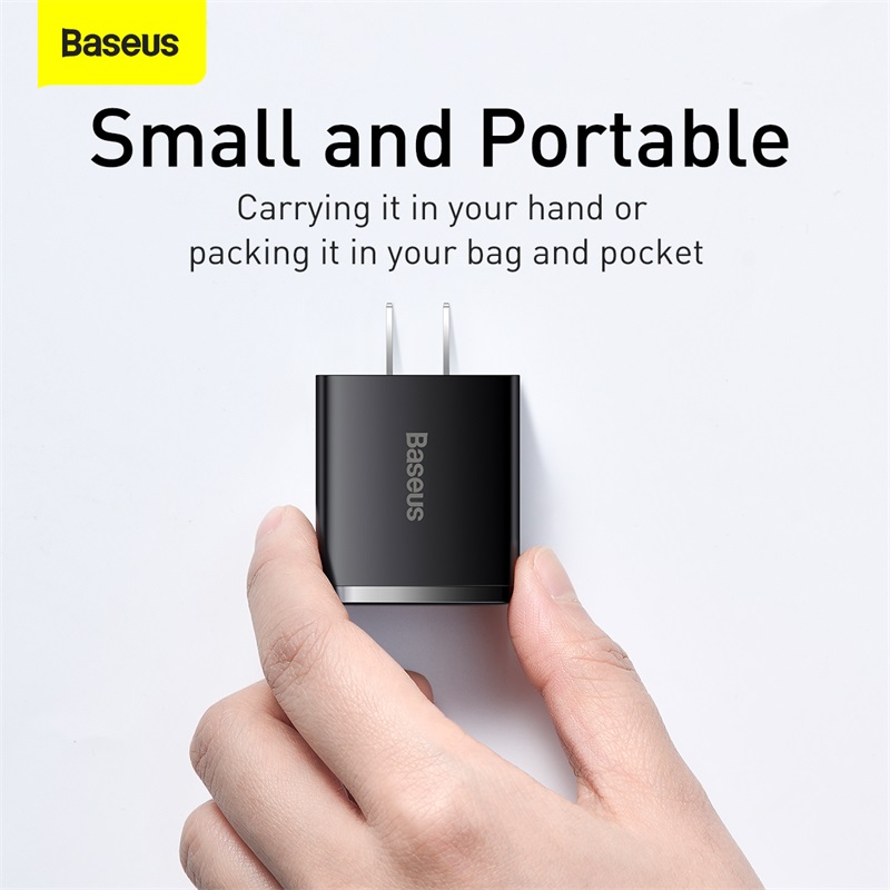 Baseus Sạc Nhanh Nhỏ Gọn 30W, USB Kép + Loại C PD3.0 QC3.0 Phích Cắm CN Mini Fast Chaging Rộng Rãi Tương Thích Dành Cho Apple Huawei Samsung Xiaomi Dành Cho Máy Tính Bảng IPad