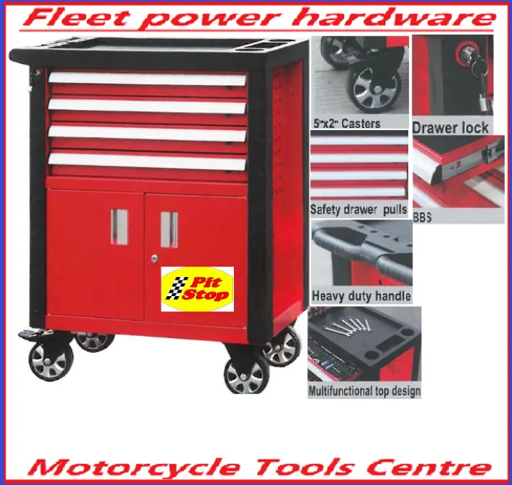 5 Layer Tray Drawer Tall Big Door Safety Chest Car Truck Multiple Store Hand Storage Put Push Case Kit Power Tool Set Handle Trolley Keep Lift Lifting Box Lock Wheel Roller Door