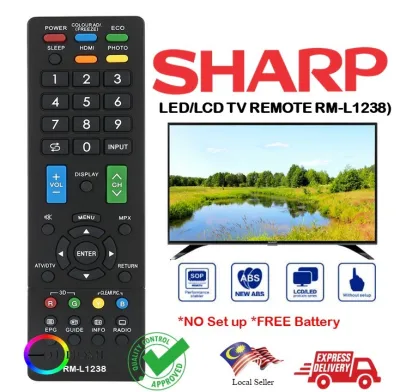 SHARP LED LCD TV REMOTE CONTROL RM-L1238 FOR GB225WJSA GA976WJSA GB217WJN1 GBIOIWJSA GB215WJN1...