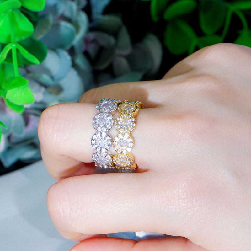 Rockyu Women's 925 Silver Flower Ring – AAA CZ Diamond, Hypoallergenic, One Size Fits Most - View #6