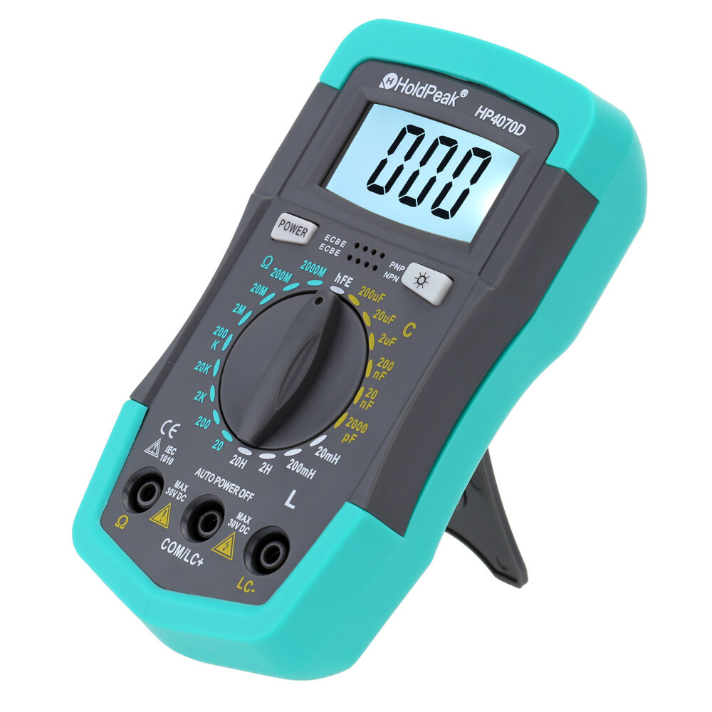 BO YIN HoldPeak HP4070D Mini Digital Multimeter Resistance Capacitance Inductance Transistor Test