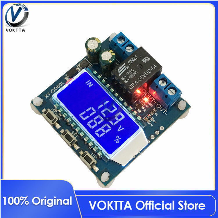 Bộ điều khiển sạc pin năng lượng mặt trời cd60l voktta dc 6-60v chính hãng, mô-đun điều khiển xả sạc pin 12v 24v 48v bảng bảo vệ điện áp thấp