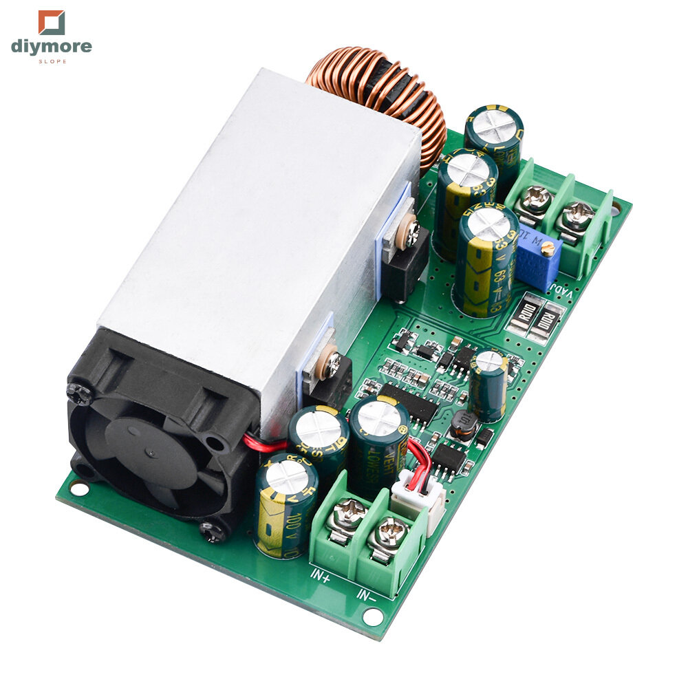Diymore slope dc-dc buck converter step down module dc 12v-75v to 5-48v 25a adjustable voltage step down converter