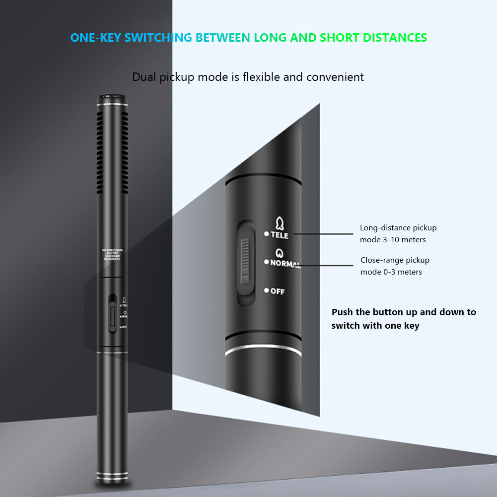 Microphone Interview Recording Youtube Live Mic for DSLR Camera Video Camcorder