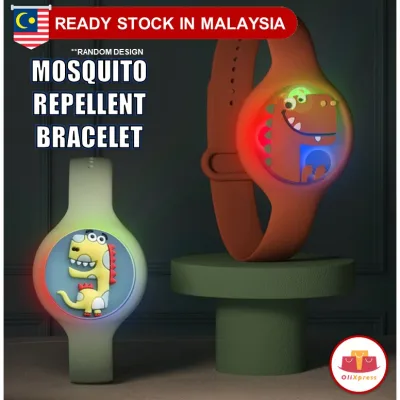 Kid LED Mosquito Repellent Wristband Bracelet Children Fashion Cartoon Insect Bugs Light
