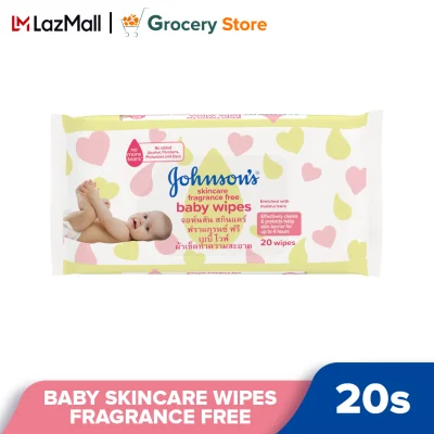 Johnson's Baby Skincare Wipes Fragrance Free 20S