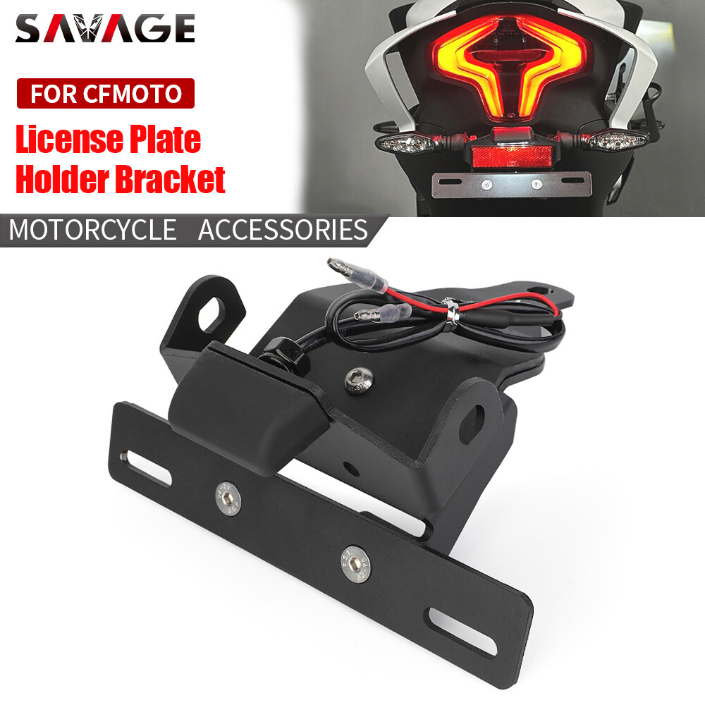 License plate holder bracket for cfmoto 450 sr 450 srs 450 ss 250 srs 450 nk 450nk 2023-2024 motorcycle tail tidy fender eliminator registration
