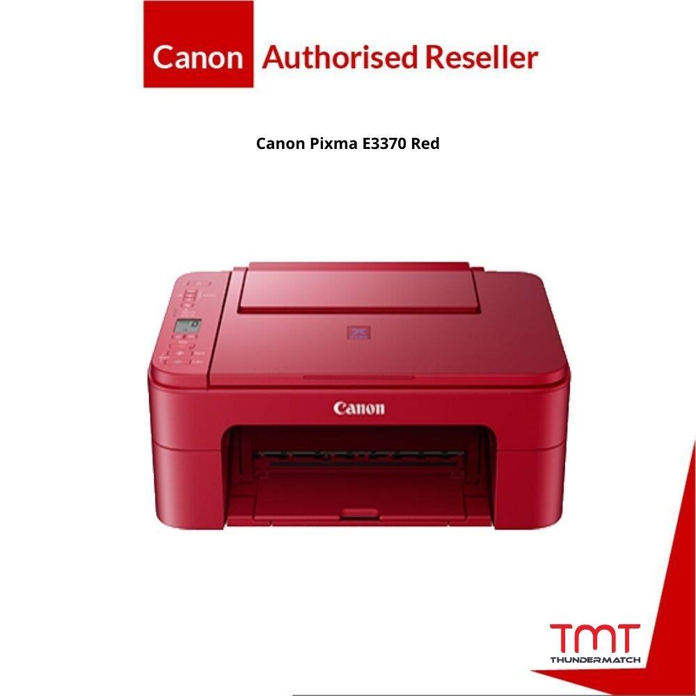 Canon Pixma E3370 Red Ink Efficient Inkjet Printer PrintScanCopyWiFi
