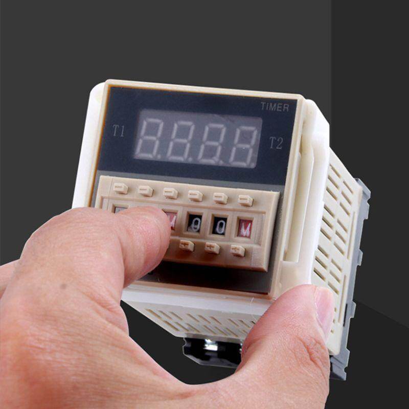 AC/DC 12V 24V 220V 380V DH48S-S Programmable Digital time relay cycle control Time Delay Relay Socket with Base