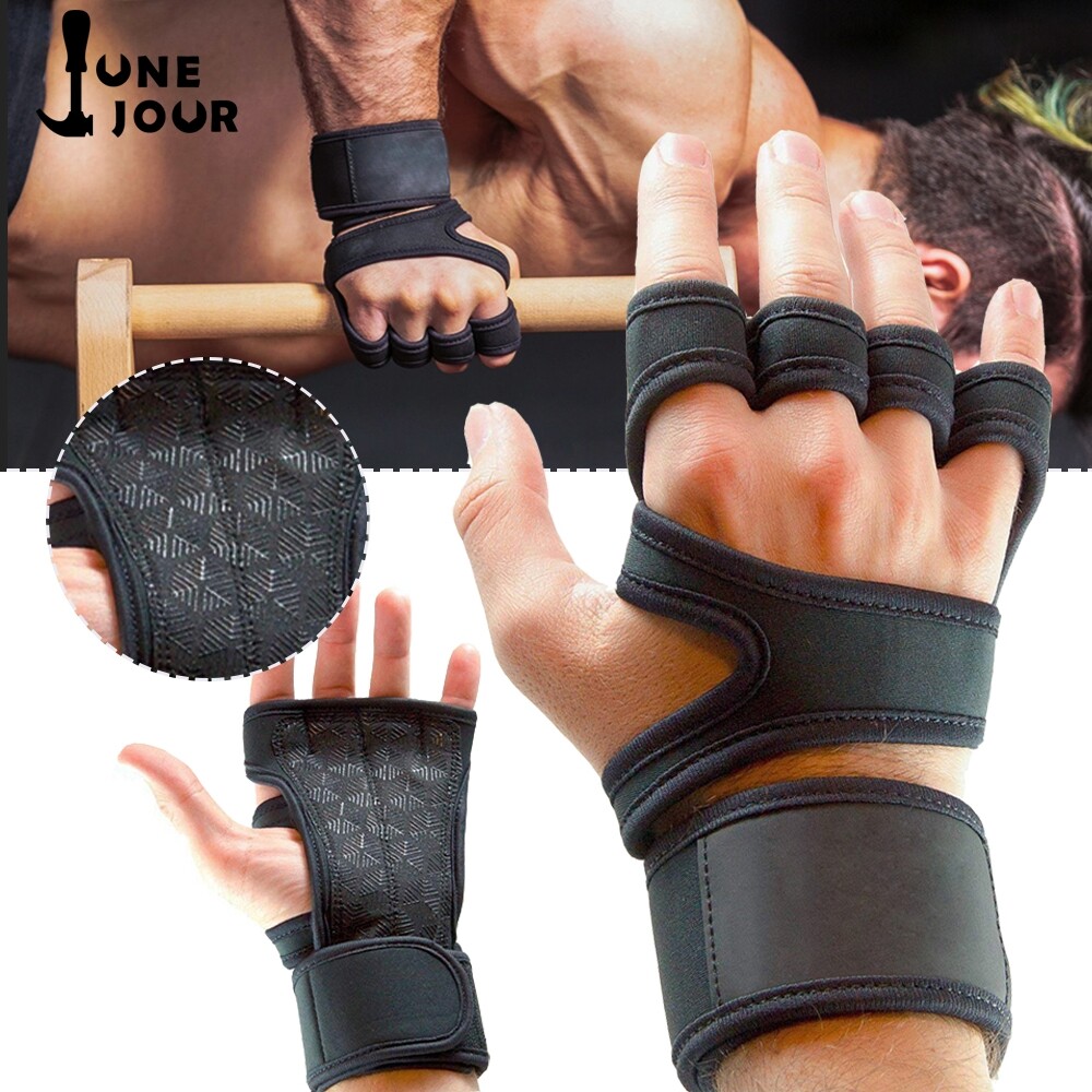 MJARTORIA SIMPLYB 1 Pair Weight Lifting Gym Gloves Wrist Wrap Training Fitness Gloves Sports