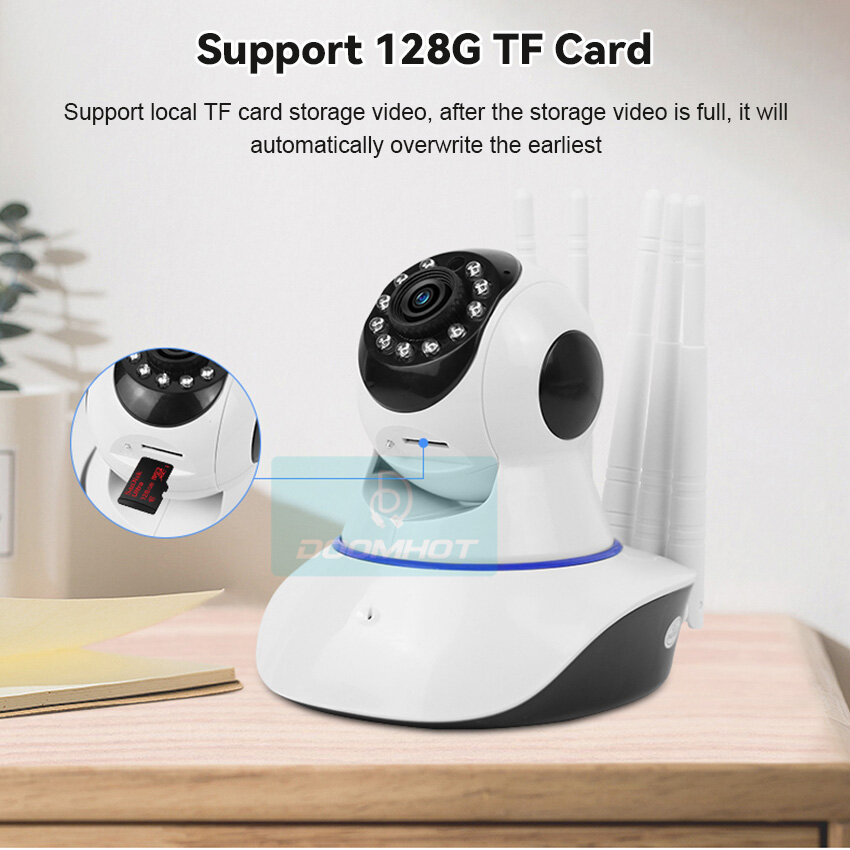 DoomHot Wireless Camera WiFi Security Camera Motion Detection Surveillance Light Bulb Camera Night Vision Mobile Detection Recorder Camera Super Monitor HD Camera Mini IP WiFi Camera