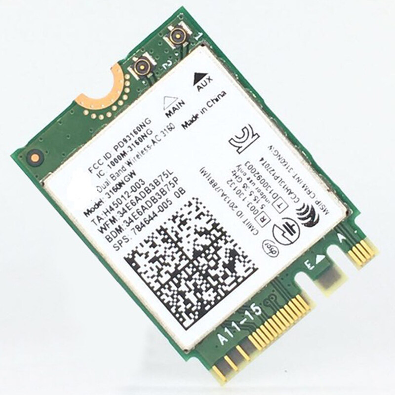 AC3160NGW Wireless Network Card Wifi Adapter BT 4.0 Dual Band Special