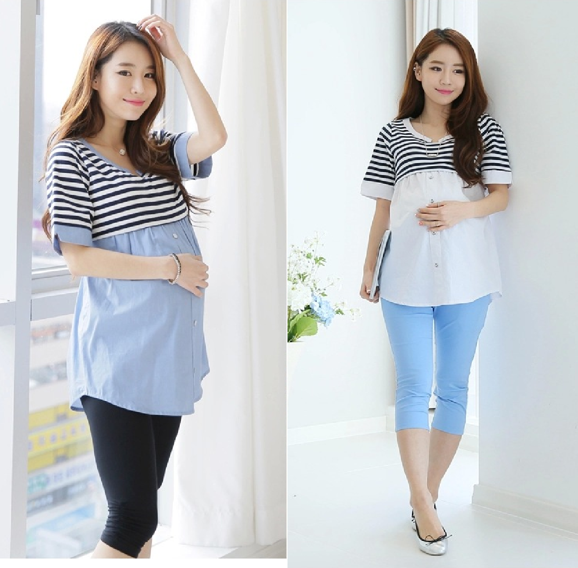 Loose Plus Size Pregnant Blouse Tops 