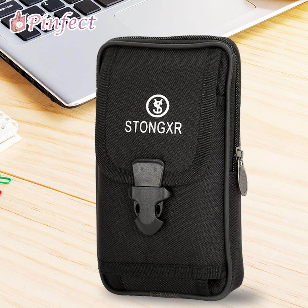[Pinfect] Multi-function Retro Men Fashion Oxford Cloth Waist Bag Waterproof Mobile Phone Purse Pocket Business Casual Running Travel Camping Bag Belt Bags Waist Pack Pouch Father Boyfriend Gift