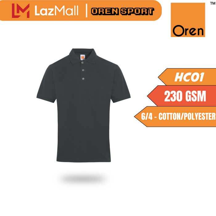 OREN SPORT HC01 230GSM Honeycomb Polo T shirt Unisex Poly Cotton Plain Round Neck Polo Tee For Men Women Plus Big Size 5XL 7XL MILO FOREST GREEN GOLDEN YELLOW BROWN MAGENTA TIFFANY SEA BLUE PEACH DARK...