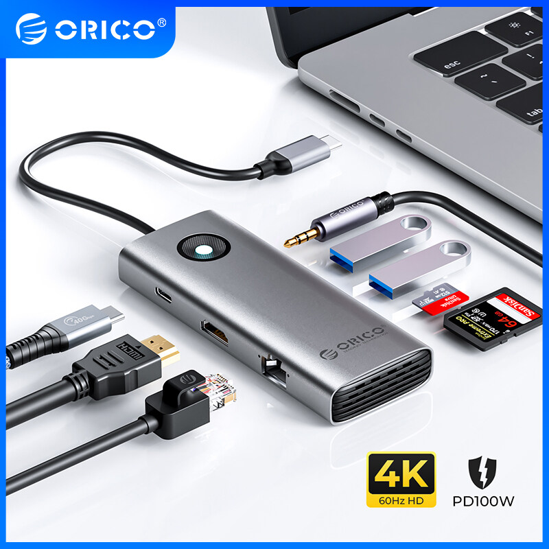 Orico Usb Hub Docking Station Type C Hub To 4k60hz Hdmi Compatible Usb 3 0 Adapter Rj45 Pd100w Orico Usb Hub Docking Station Type C Hub To 4k60hz Hdmi Compatible Usb 3 0 Adapter Rj45 Pd100w